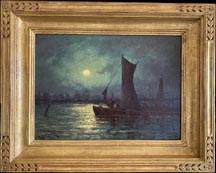Carl Jonnevold Moonrise over the River Thames in London